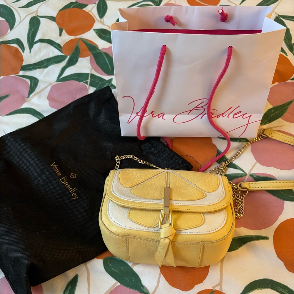 Vera Bradley Leather Lemon Women's crossbody bag